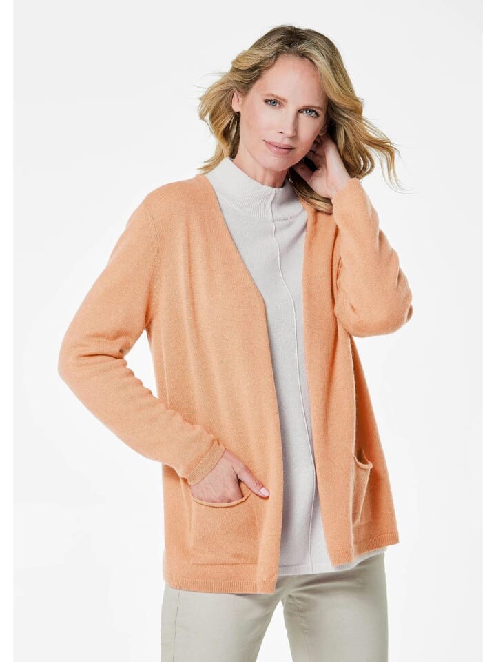 

Кардиган GOLDNER Kaschmir-Longstrickjacke, цвет pfirsich