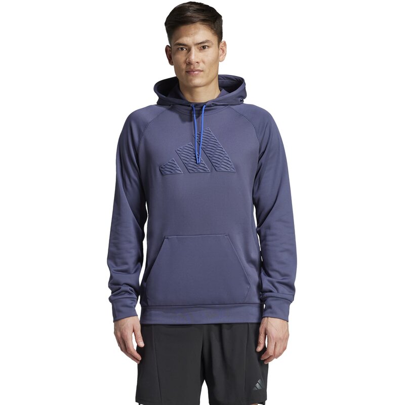 Толстовка с капюшоном, большой логотип для игры и тренировок Adidas, цвет shanav — фото 2