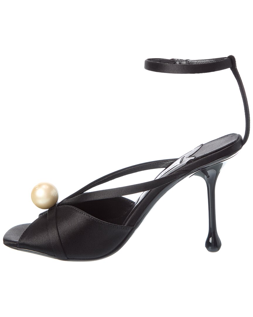 Джимми Чу Сива 95 Атласные босоножки Jimmy Choo, черный — фото 2