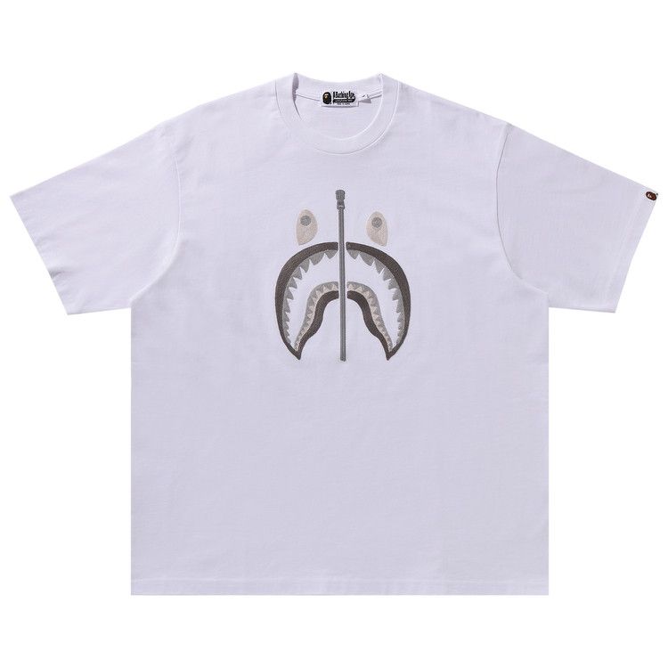 

Футболка BAPE Chain Stitch Shark Relaxed Fit Tee, White