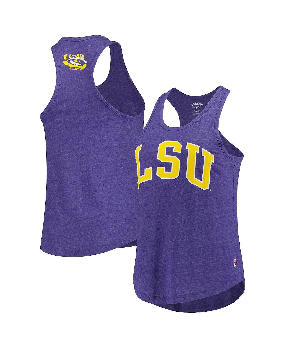 

Женская майка на бретельках Lsu Tigers Two-Hit Intramural Tri-Blend с овальным вырезом и гоночной спинкой, фиолетовая, женская League Collegiate Wear