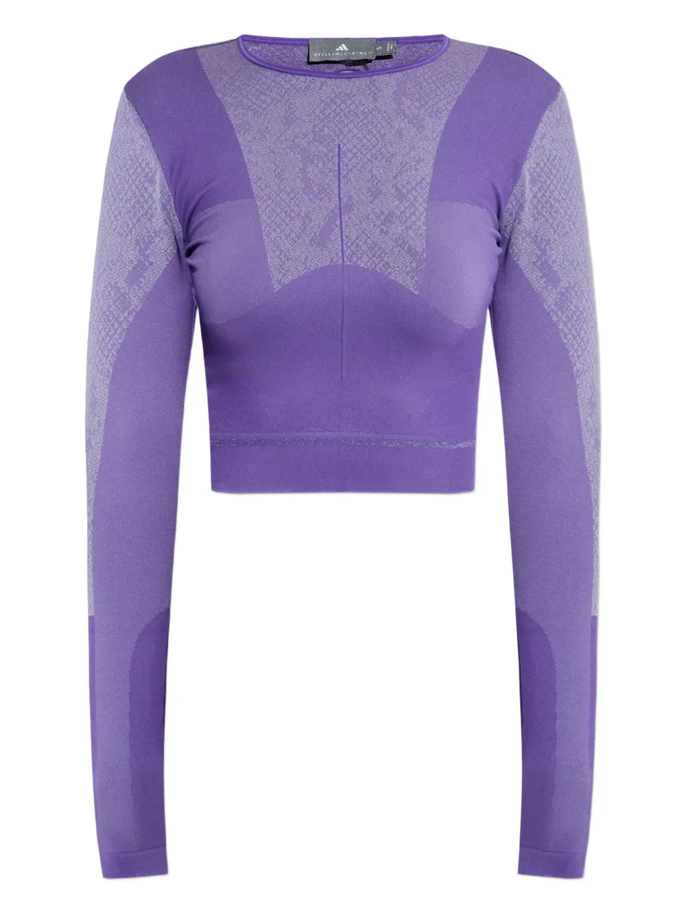 

Топ с длинными рукавами и змеиным узором Adidas by Stella McCartney, фиолетовый