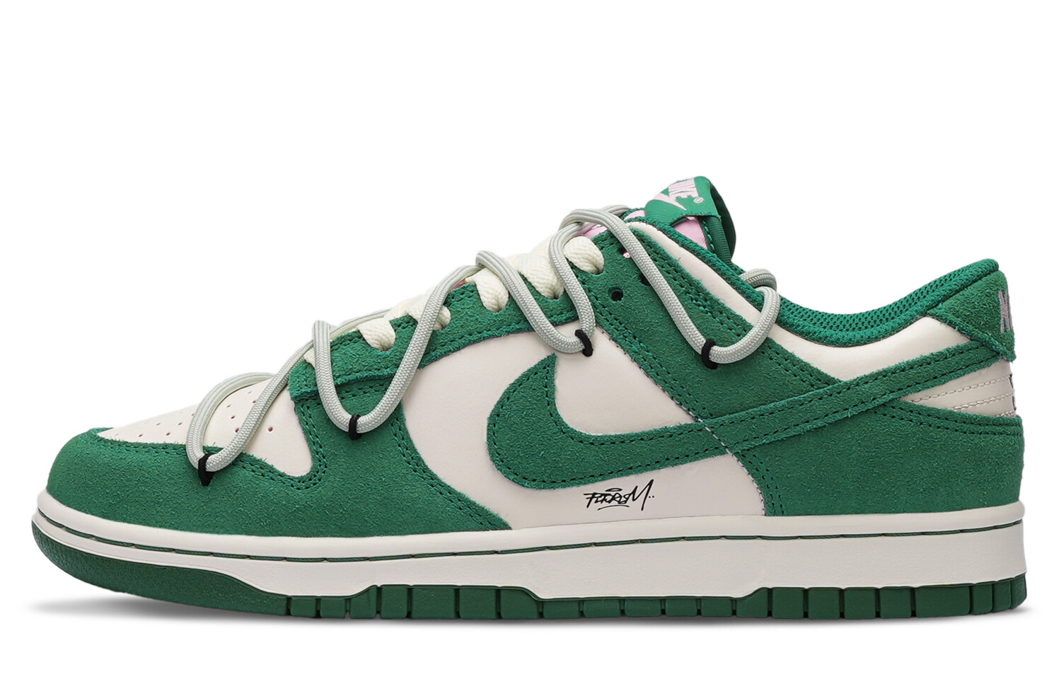 

Кроссовки для скейтбординга Dunk унисекс с низким верхом, белый/зеленый Nike