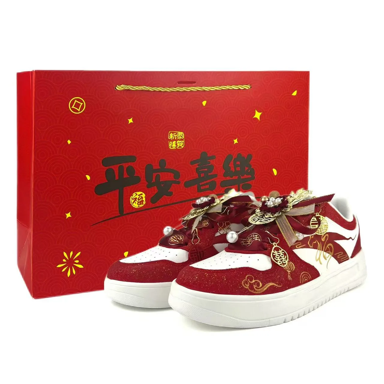 ANTA Легкие термоскейтерские кроссовки Unisex Red с вышивкой, низкие, увеличивающие рост, цвет Rusty Red