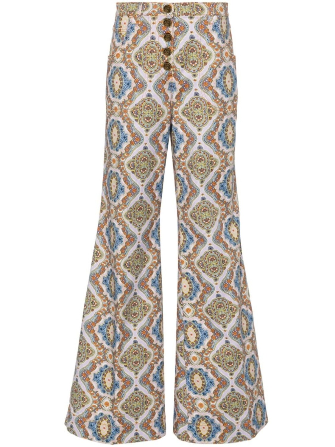 

ETRO расклешенные джинсы с завышенной талией, фиолетовый