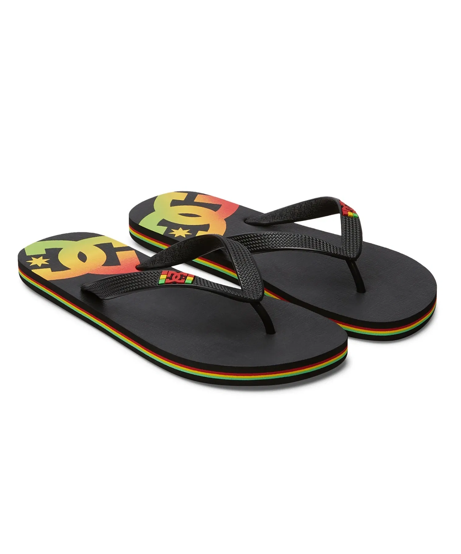 Мужские пляжные сланцы DC Shoes SPRAY с логотипом чёрные