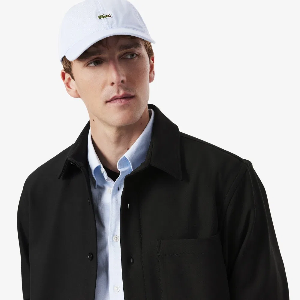 Мужская рубашка-оверсайз Double Face чёрная от Lacoste — фото 2
