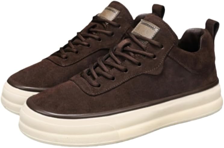 

Мужские модные спортивные кроссовки - шнуровка, толстая подошва, повседневные кеды с ПВХ подошвой. Комфортные и мягкие. Подходят для повседневного использования или работы в любое время года Spkfhd, коричневый