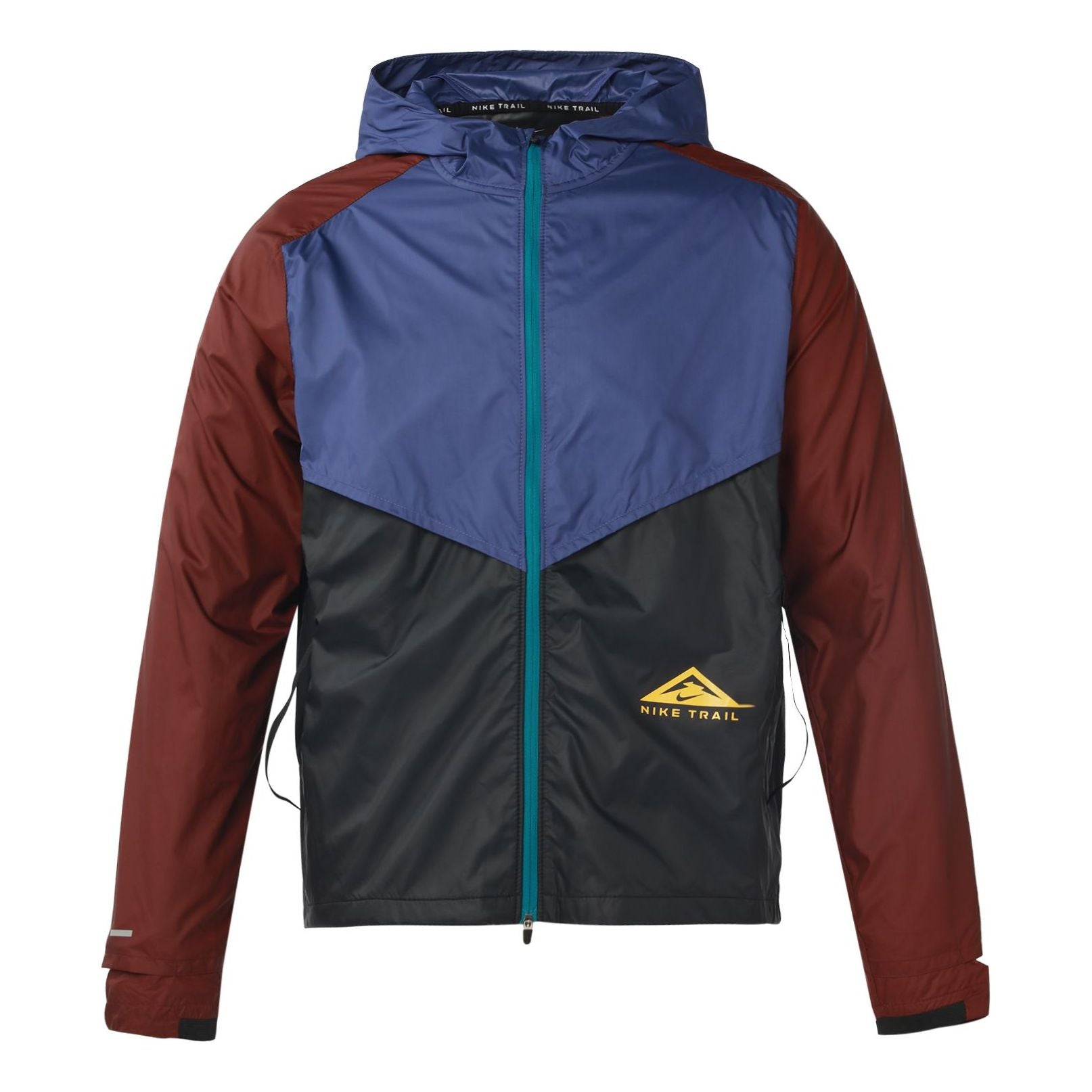 

Куртка Men's Nike Logo Reflective Design Colorblock Zipper Hooded Long Sleeves Jacket Autumn Purple Black CZ9055-510