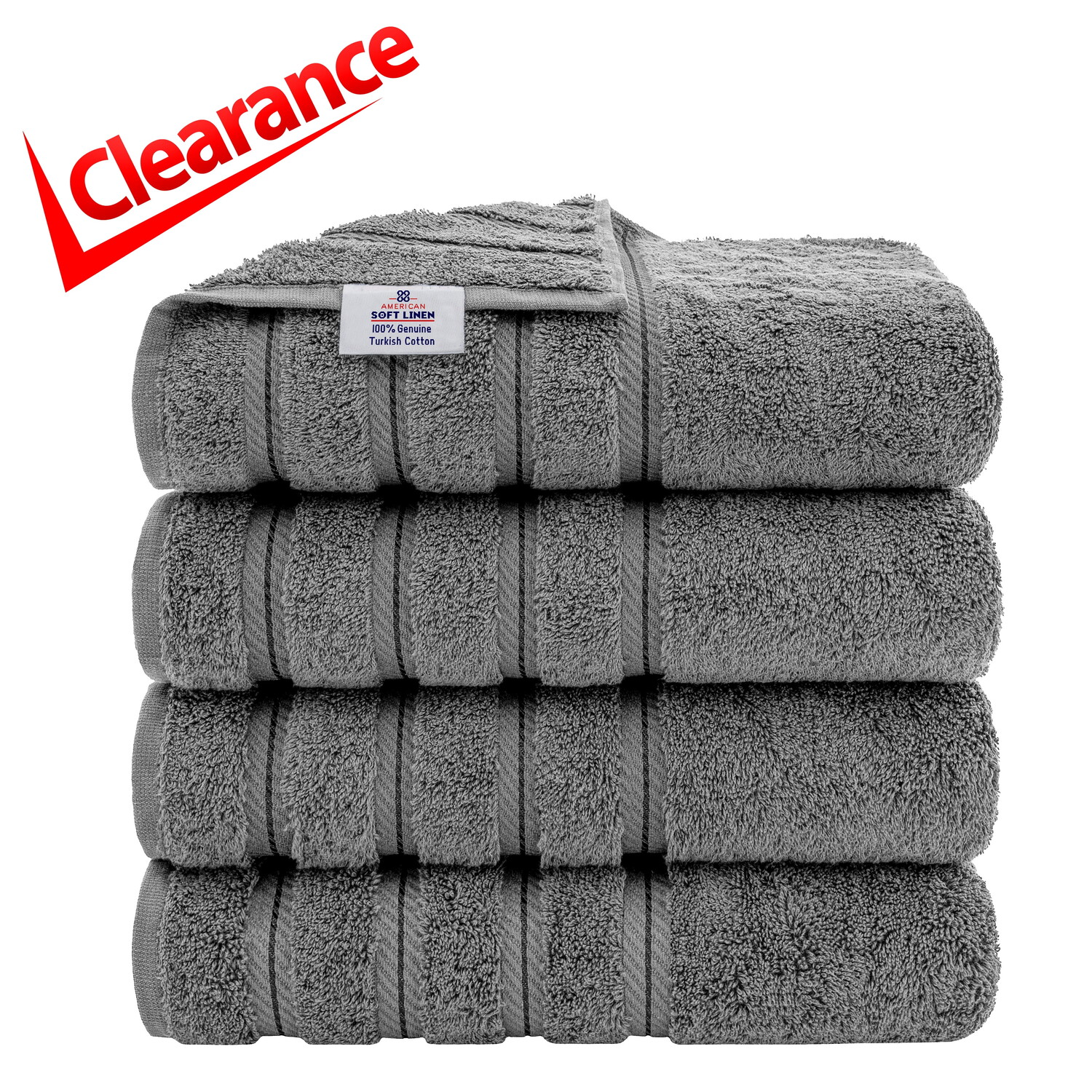 

Набор льняных полотенец American Soft Linen, серый