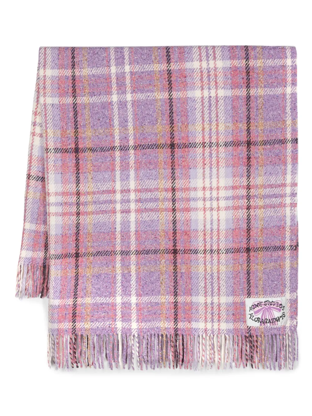 

Клетчатый шарф Acne Studios, фиолетовый