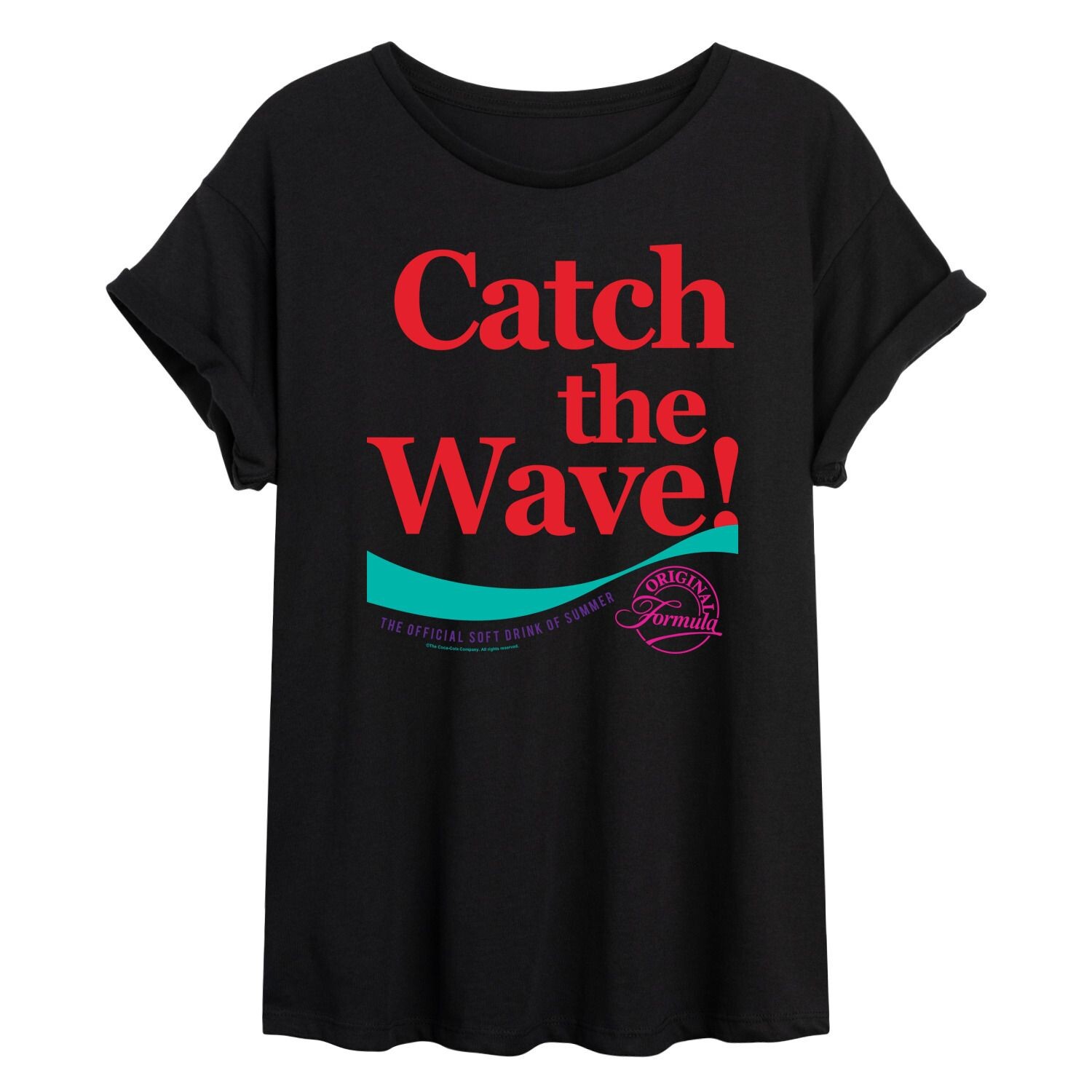 

Детская струящаяся футболка Coca-Cola Catch The Wave Licensed Character, черный