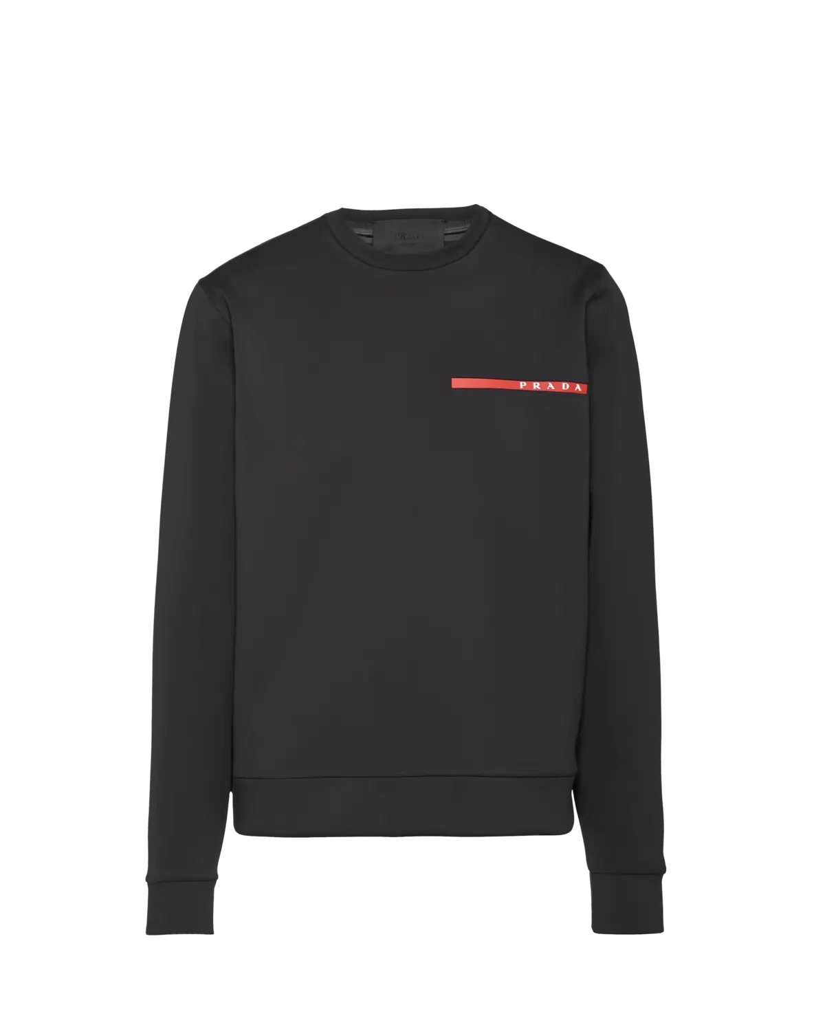 

Свитшот из двойного технического трикотажа Prada, черный