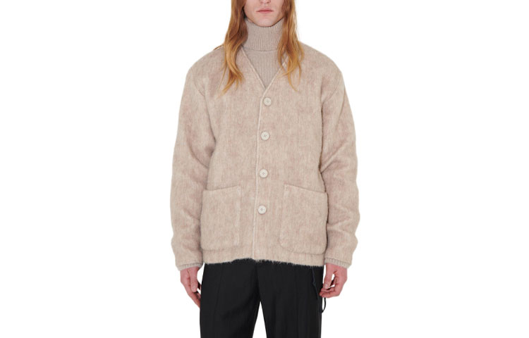 

Трикотажный кардиган с фактурной вязкой OUR LEGACY, коричневый