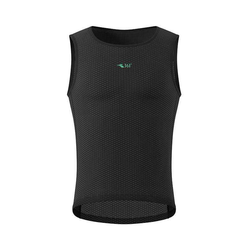 

Велосипедный жилет мужской с круглым вырезом тонкий 361°, черный
