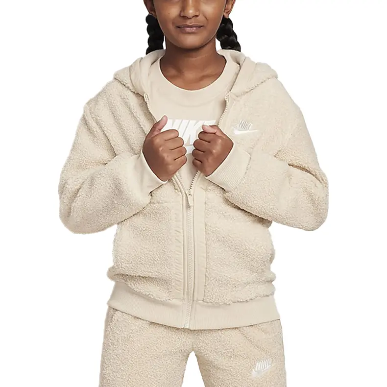 Свитшот Sportswear Club FW24 Fleece для подростков Nike, бежевый — фото 3