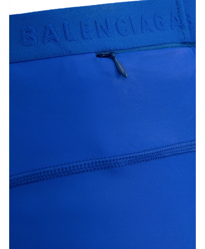 Леггинсы спортивного кроя с эластичным поясом Balenciaga, синий — фото 4
