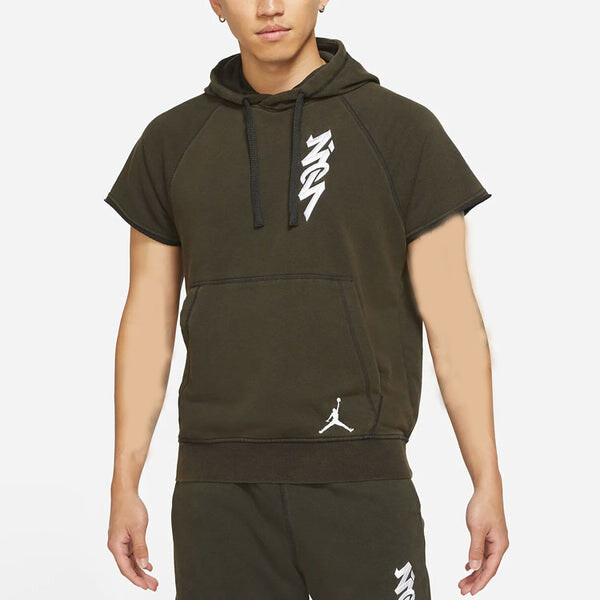 Толстовка Air Jordan Dri-FIT Zion Embroidered Quick Dry Sports Short Sleeve Green, зеленый — фото 4
