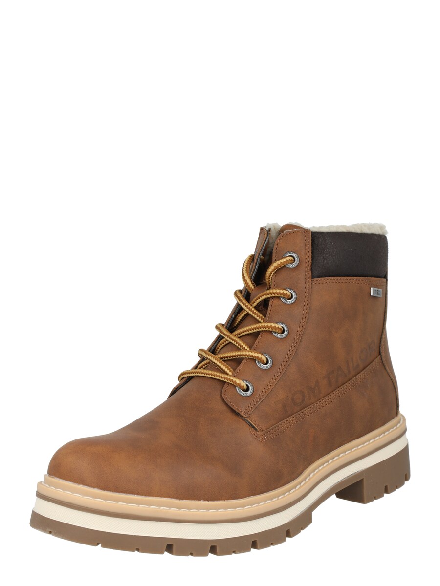 

Ботинки на шнуровке TOM TAILOR, цвет Cognac/Dark brown