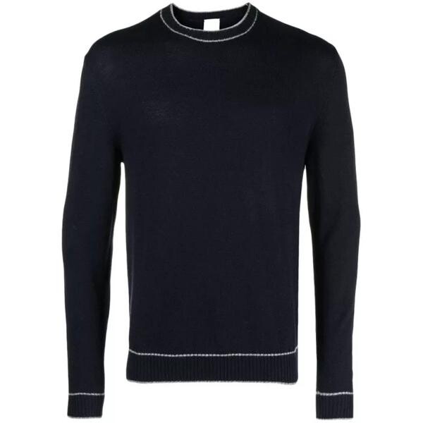 

Футболка stripe-detail wool sweatshirt Eleventy, черный
