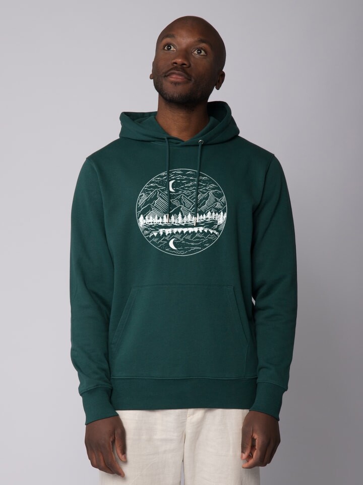 

Толстовка wat Apparel Sweatshirt Mountains by night, цвет Glazed Green