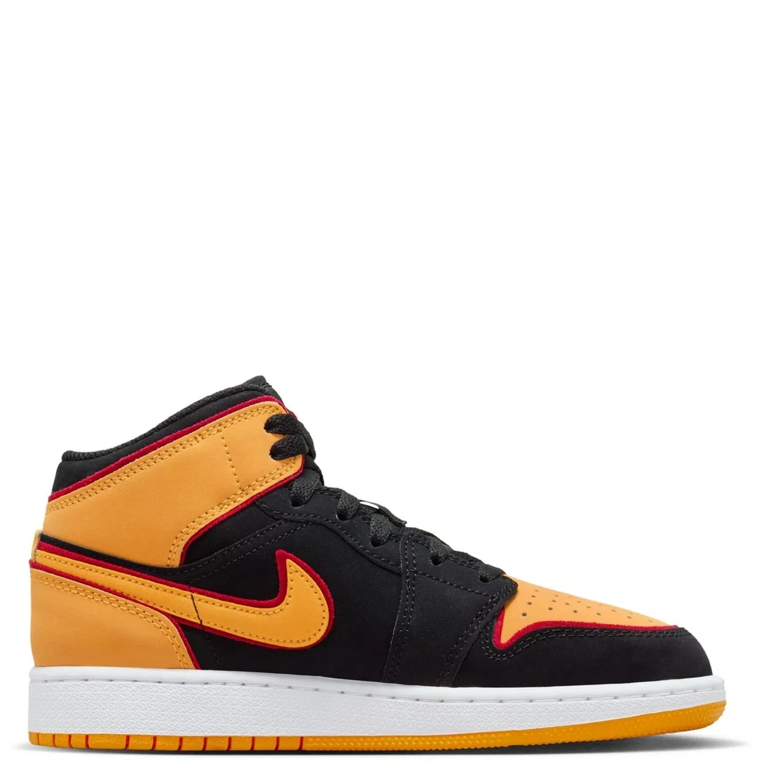 Детские кроссовки Nike Air Jordan Mid SE FJ4924 - черно-оранжевые, в стиле Lifestyle HTAT139 — фото 3