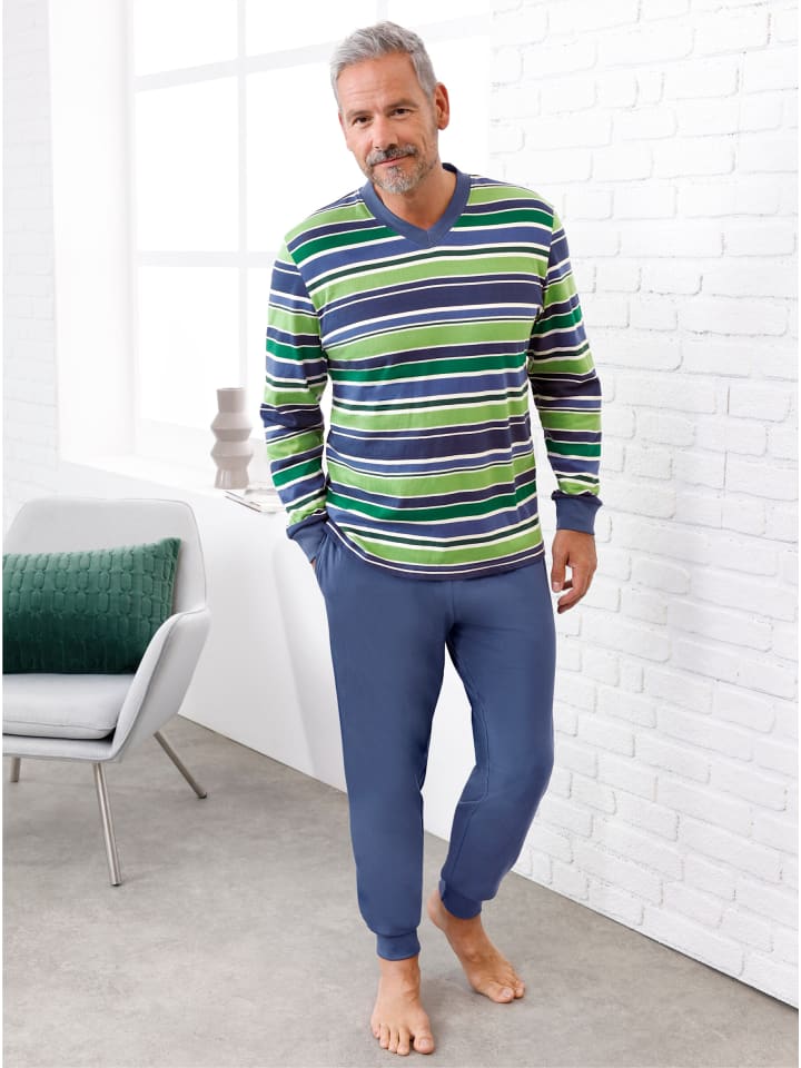 

WITT WEIDEN Пижама в синюю полоску из джинсовой ткани