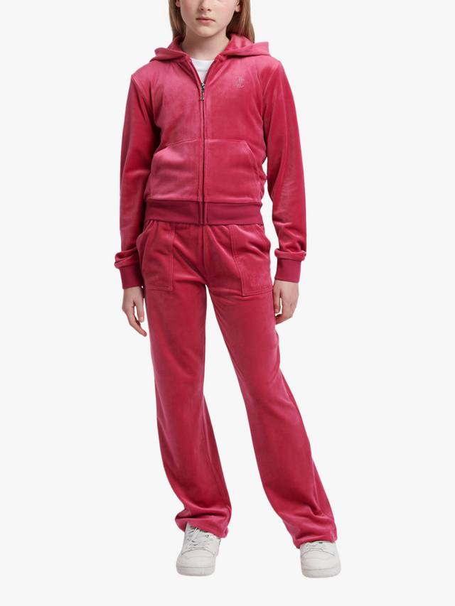 Детская худи с молнией и стразами mini diamante Juicy Couture, Sangria — фото 2