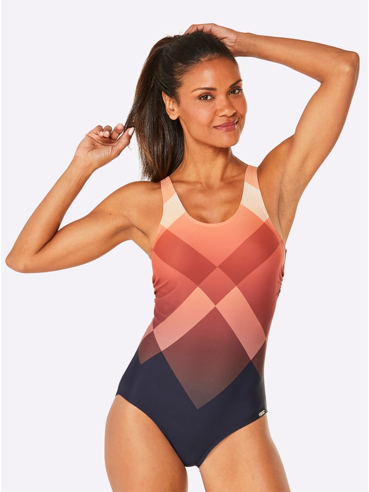 

WITT WEIDEN Купальник с принтом в темно-синих и папайевых тонах, Синий, WITT WEIDEN Купальник с принтом в темно-синих и папайевых тонах