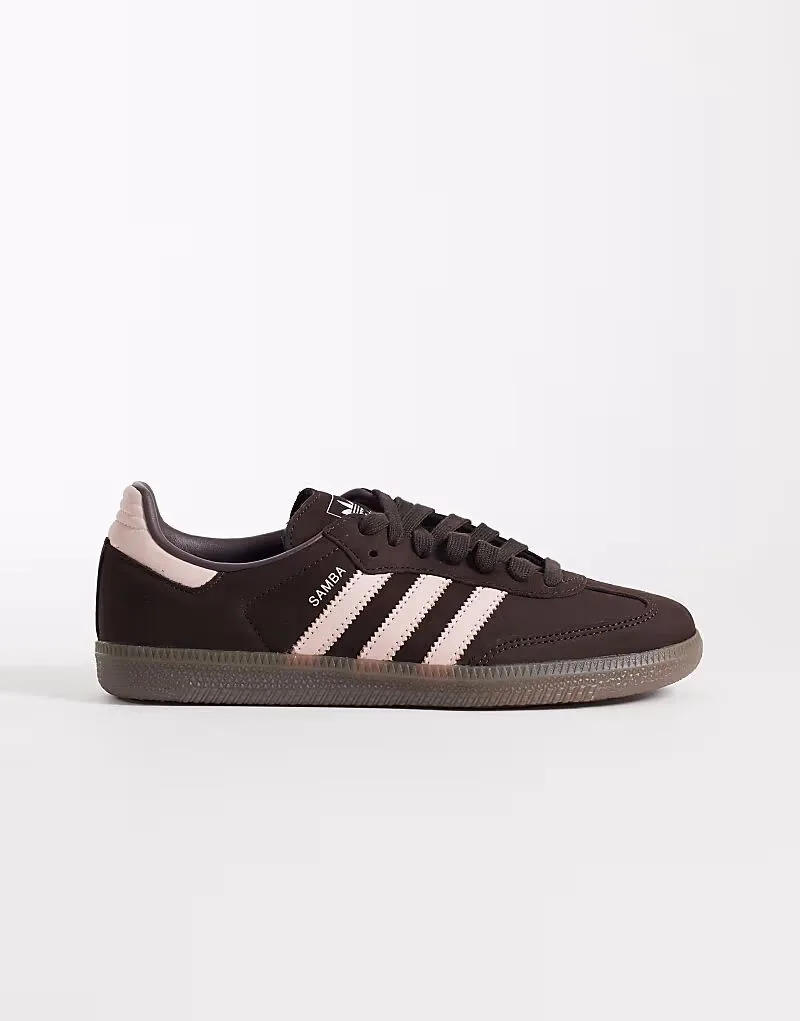 Кроссовки Adidas Originals Samba OG коричневого и розового цвета