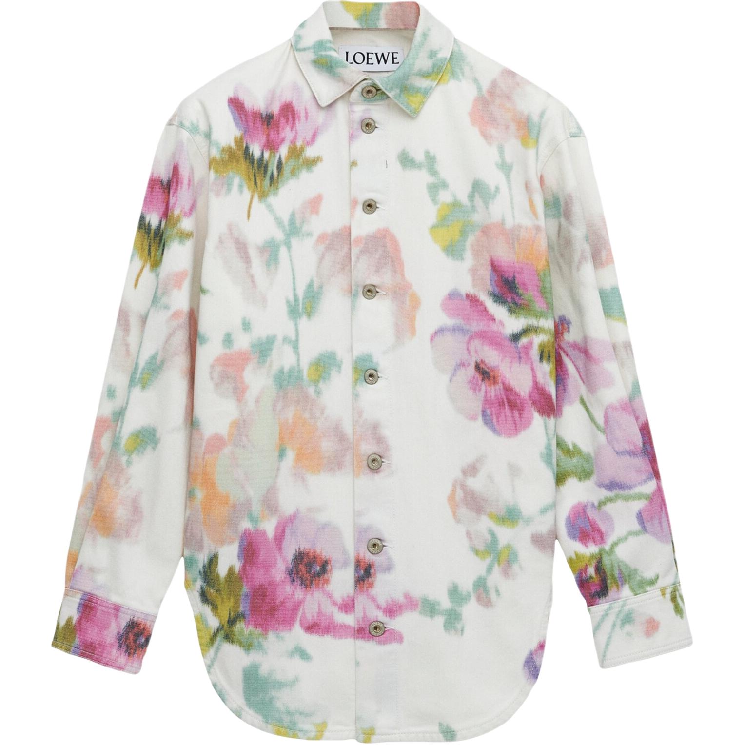 

LOEWE Рубашка с цветочным принтом, White Pink