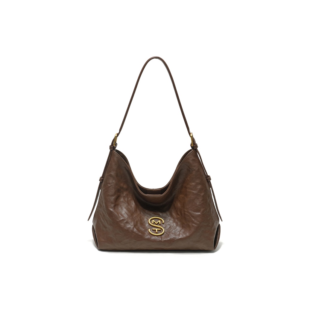 

Simedin Кожаная сумка через плечо женская малая большая черная молочно-белая, Chocolate, Small