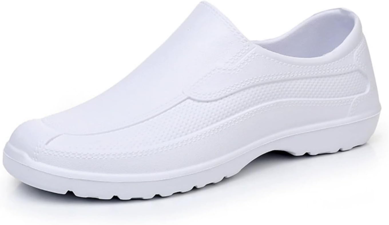 

Мужские сабо слипоны противоскользящие, быстро сохнущие, кухонные туфли с амортизирующими Сандалиими и поддержкой свода стопы Crossbaby, белый