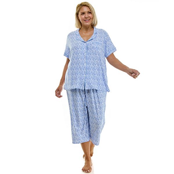 

Пижамный комплект Plus size с вырезом Croft & Barrow, Tropic Island Tile