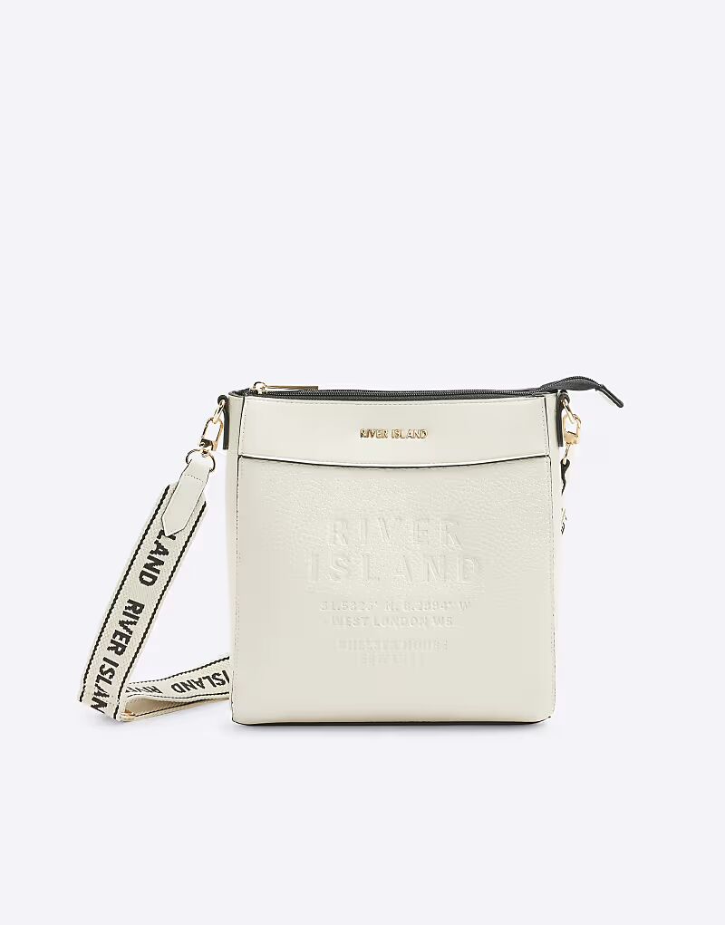 

Сумка через плечо River Island Embossed кремового цвета