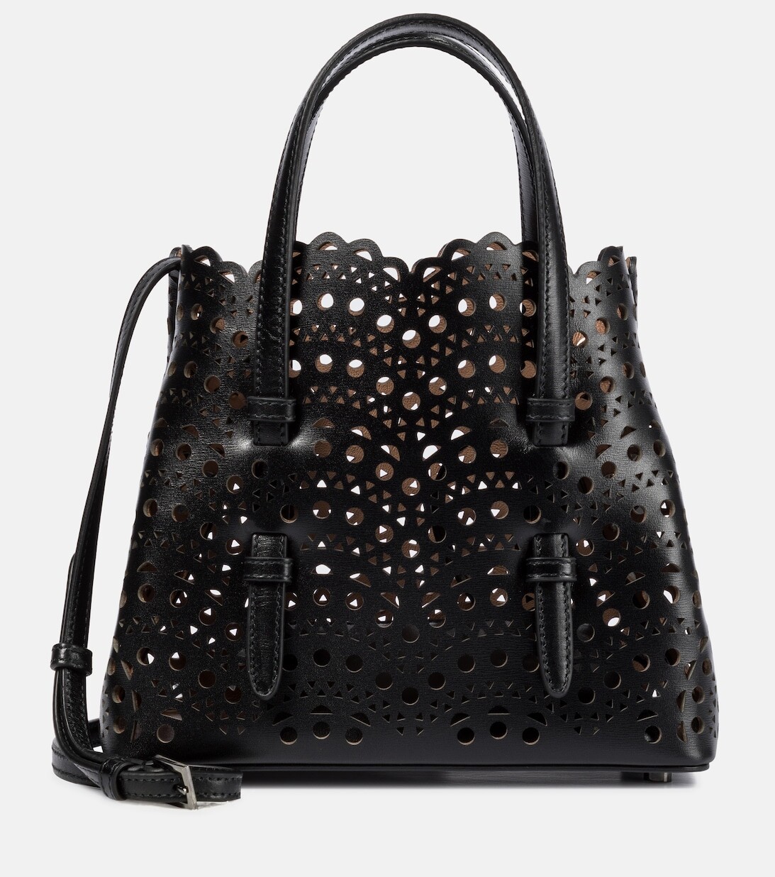 

Кожаная сумка-тоут Le Mina 20 Vienne Wave Alaïa, черный