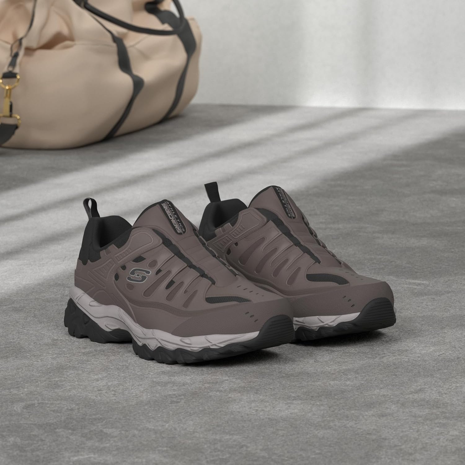 Мужские кроссовки Skechers Afterburn M. Fit Wonted, коричневый — фото 2