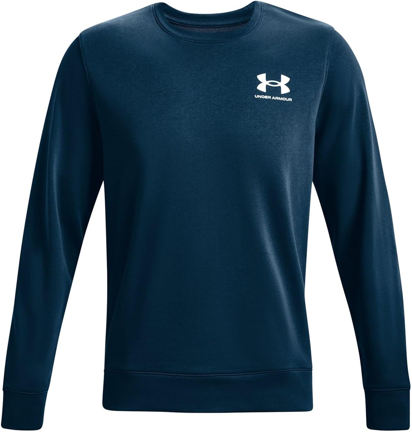 

Футболка Under Armour Mens Rival Terry с длинным круглым вырезом, Deep Sea (458)/Blue