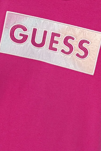 Платье детское из эластичной ткани Guess, розовый — фото 3