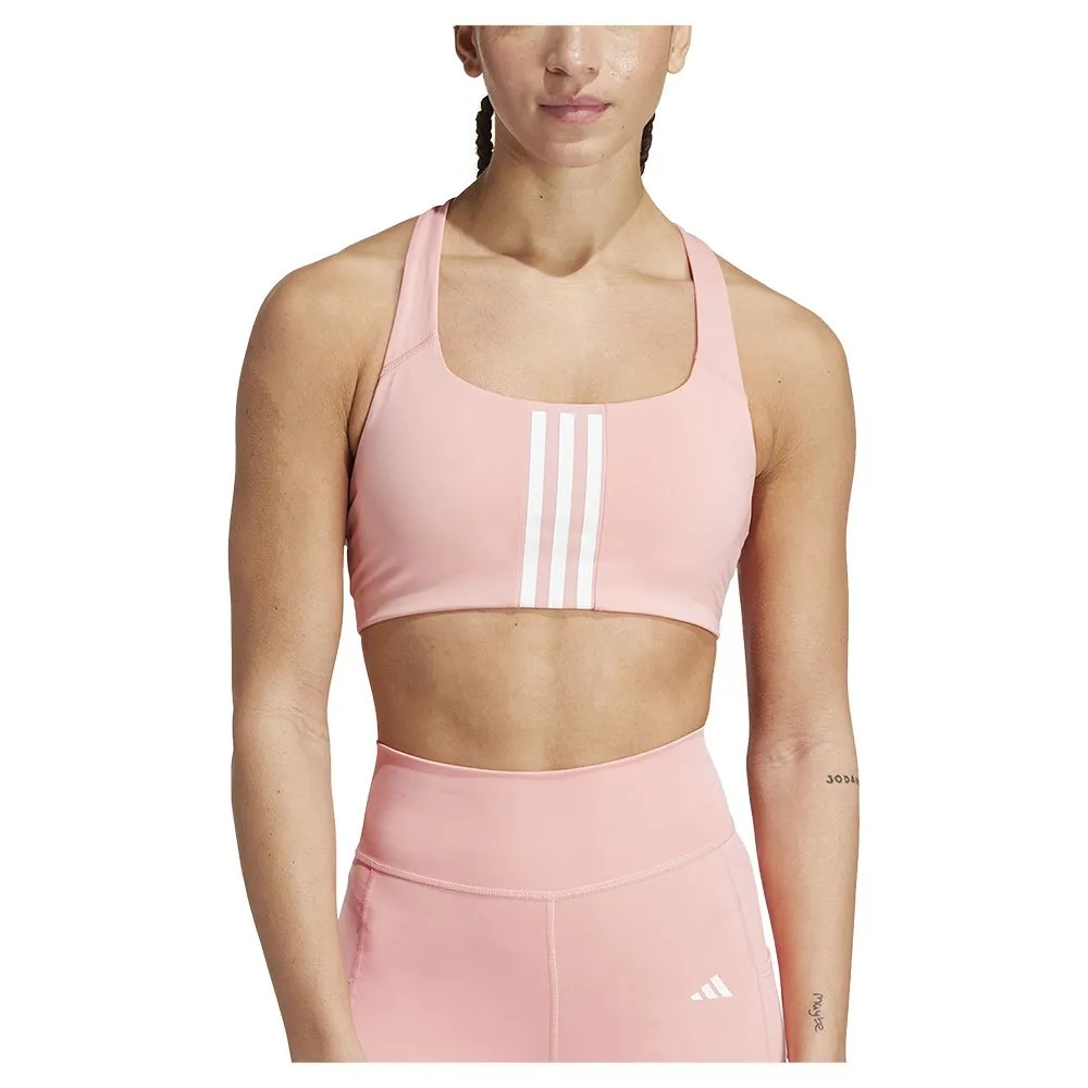 

Спортивный бюстгальтер adidas Powerimpact 3 Stripes Medium Impact, розовый