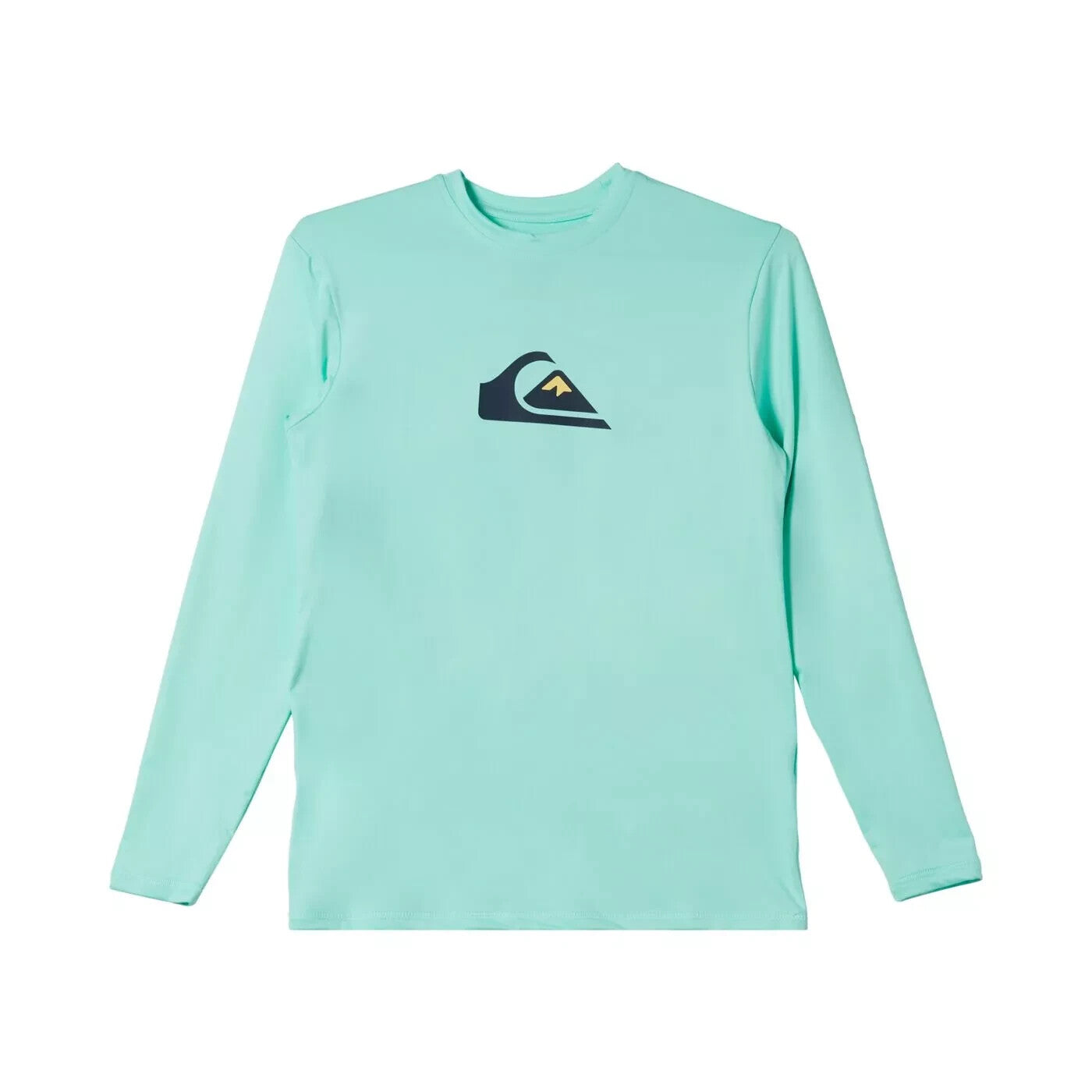 Детская футболка Quiksilver Solid Streak светло-бирюзового цвета с круглым вырезом, купальник ERK1920 — фото 4
