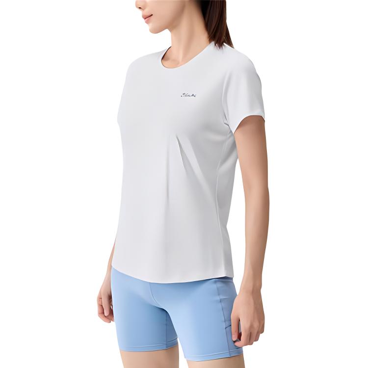 

361° Футболка женская белая с круглым вырезом тонкая прямая посадка, Белый, 361° Футболка женская белая с круглым вырезом тонкая прямая посадка