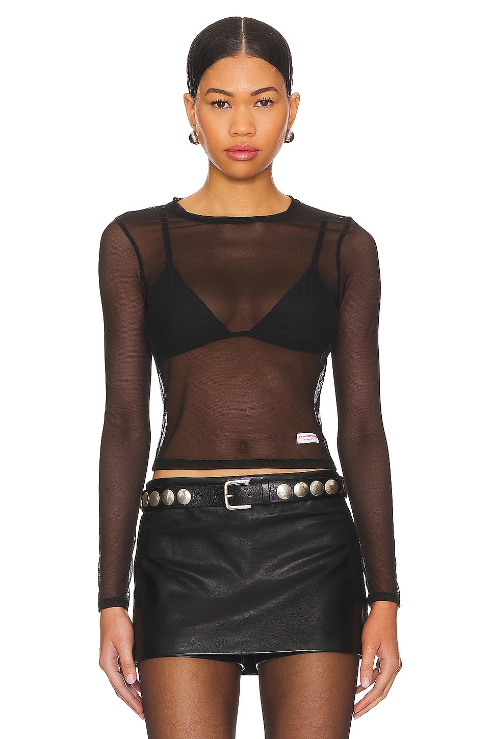 

Футболка bodycon с длинным рукавом Alexander Wang, черный