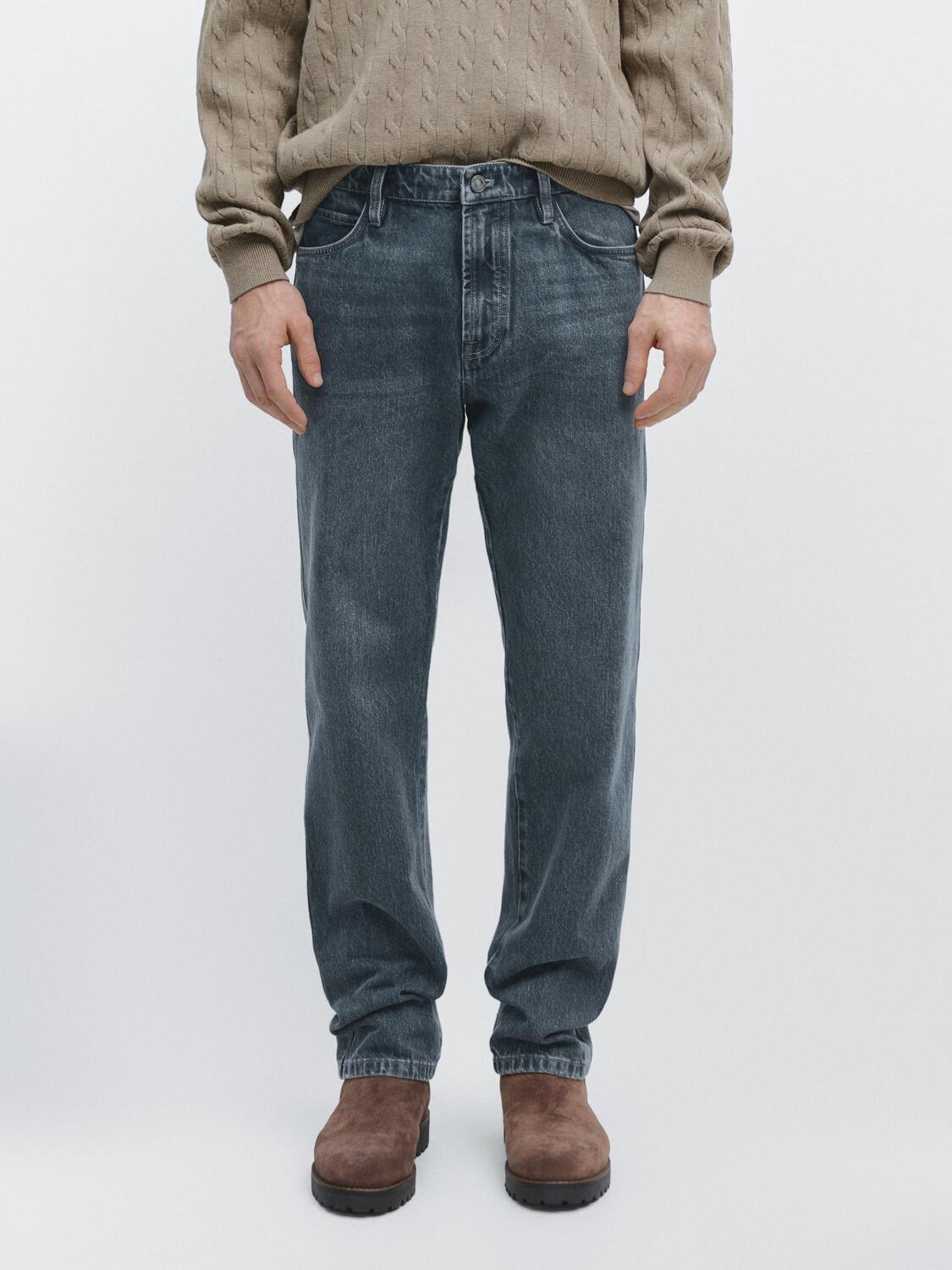 Джинсы зауженного к низу кроя Massimo Dutti, blue — фото 3