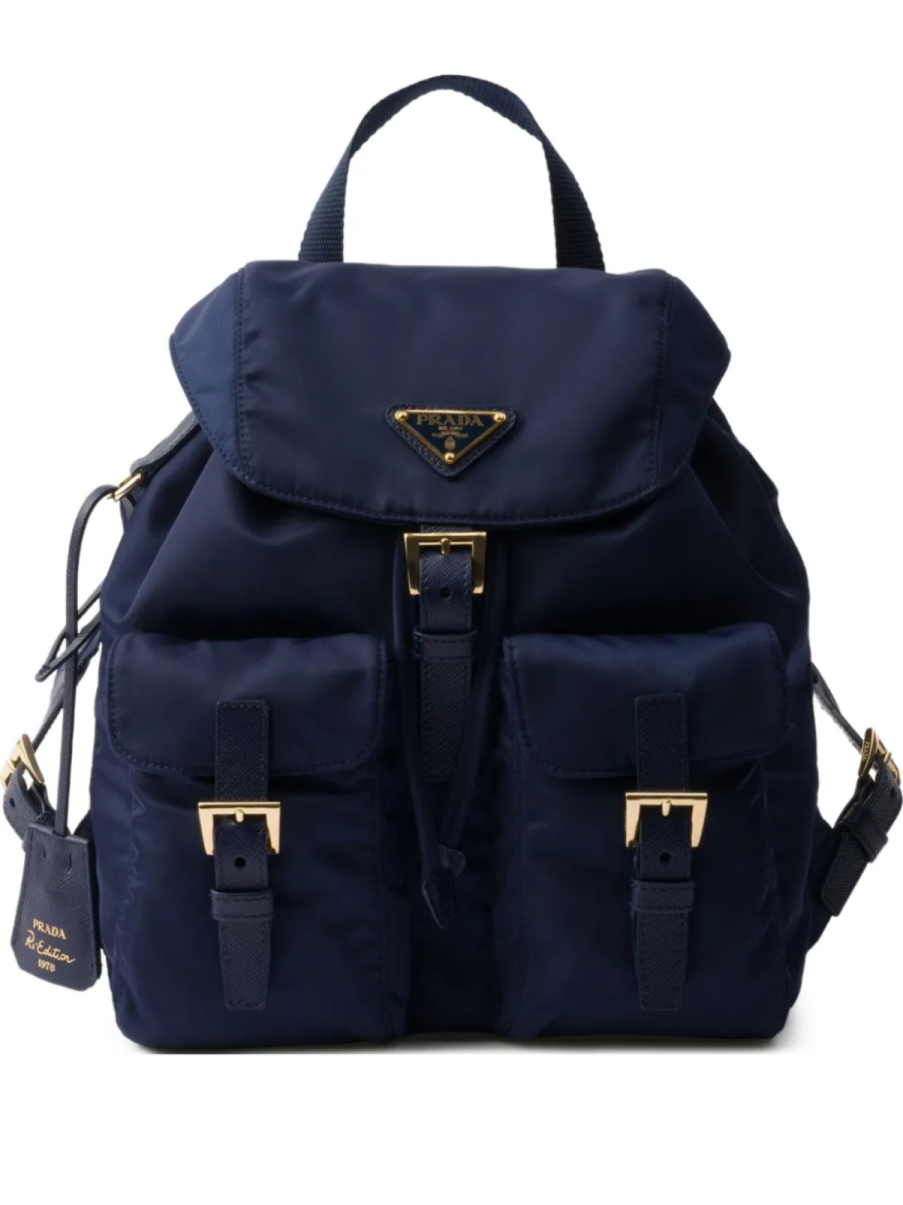 

Маленький рюкзак Re-Nylon Prada, синий