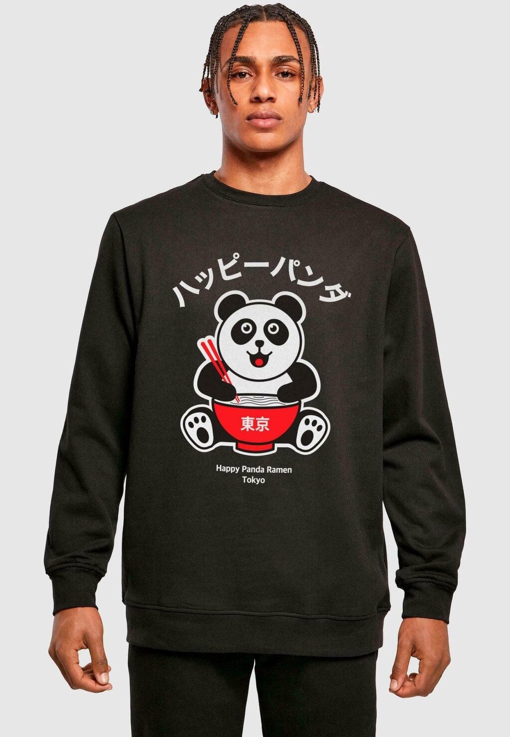 

Толстовка HAPPY PANDA CREWNECK Merchcode, черный