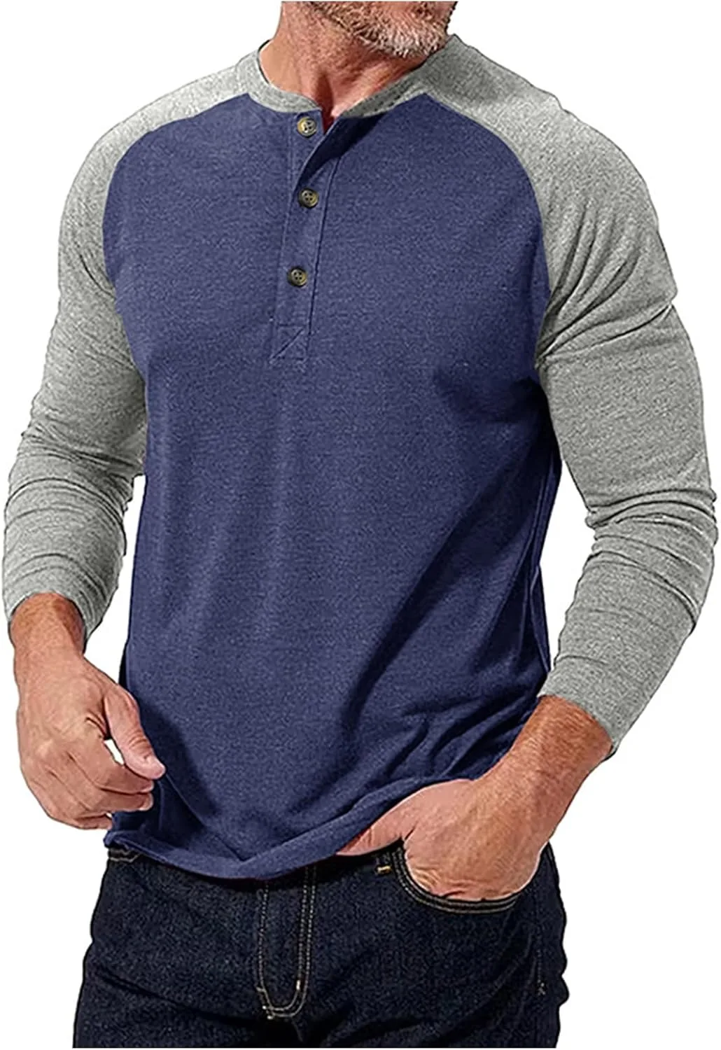 

Мужская футболка-поло с длинным рукавом Slim-Fit Raglan Mmoneyake