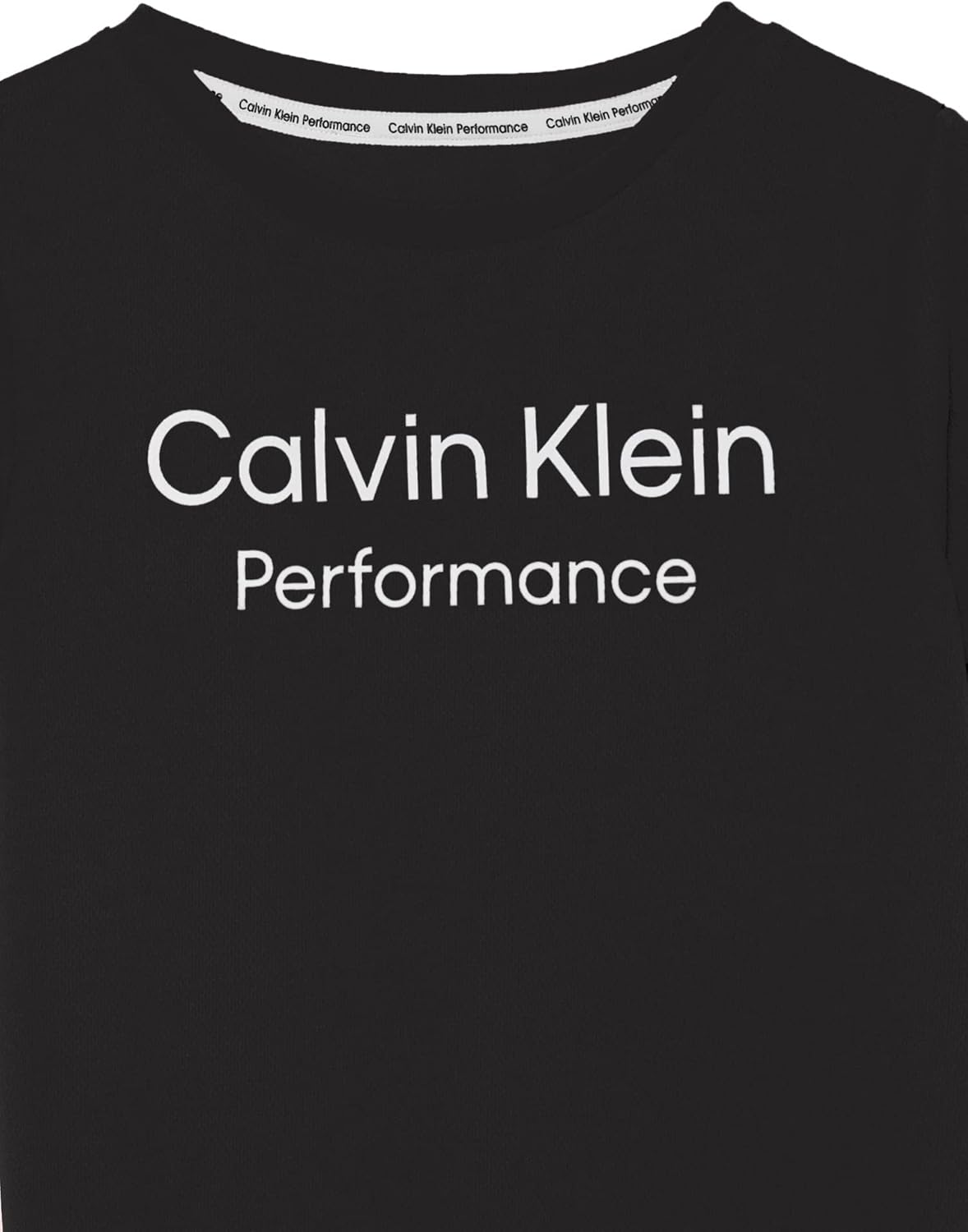 

Платье для девочек Calvin Klein, надеваемое вручную, с круглым вырезом и логотипом., Black Logo Mesh