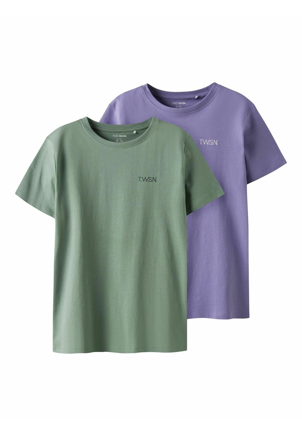 Базовая футболка T-SHIRT 2ER-PACK TWO SOON, сиреневый — фото 3
