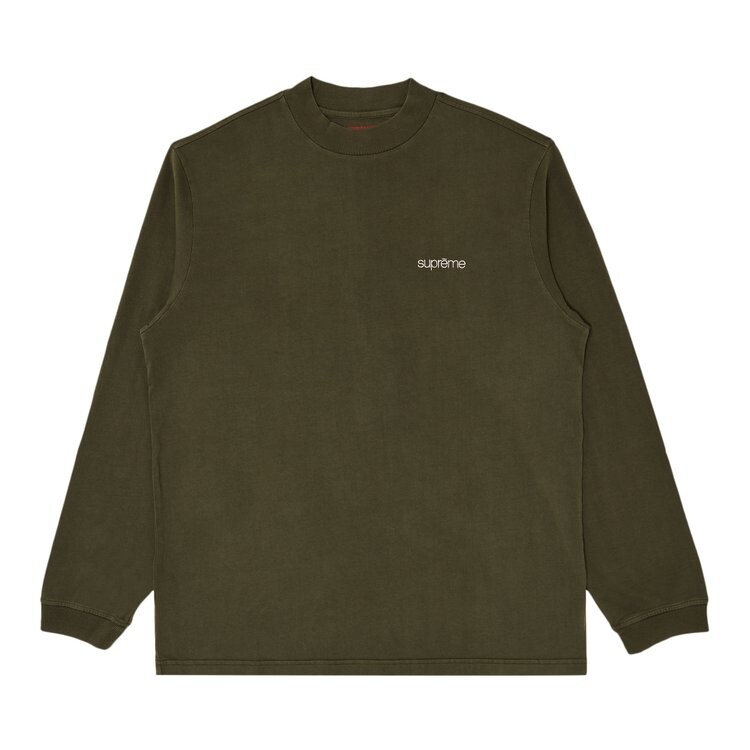 Топ Supreme Mock Neck Long-Sleeve 'Olive', зеленый
